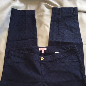 Lilly Pulitzer Navy Straight Leg Pants